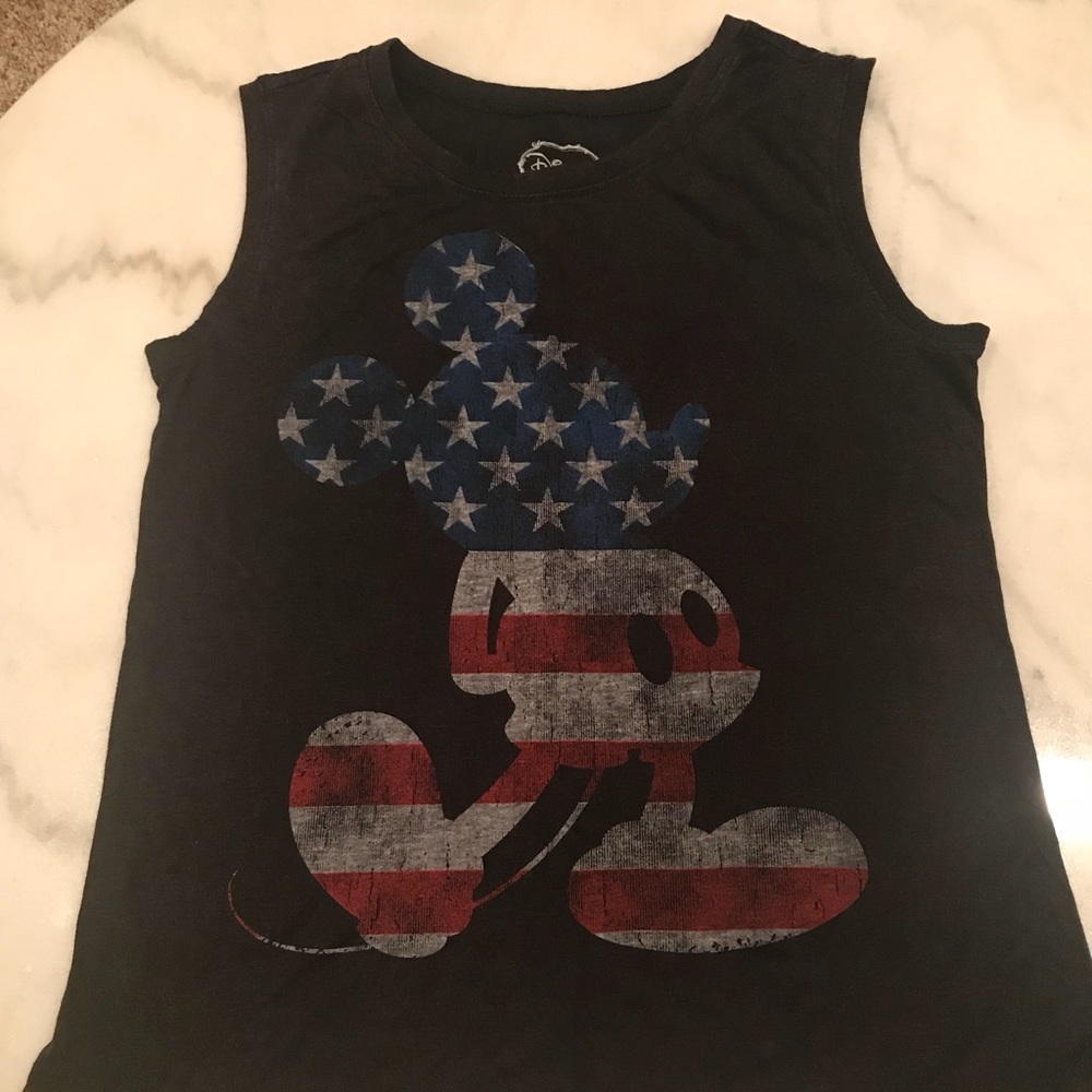 American Flag Mickey Mouse Muscle Tee